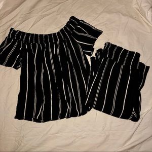 Off the shoulder top set with matching pants